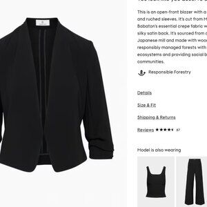 Aritzia - Power Blazer Waist - Size 4 - Black